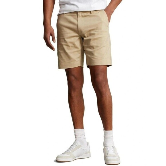 Polo Ralph Lauren 7-Inch Slim Fit Stretch Dobby Chino Short Khaki Beige Size 40 - Picture 2 of 3